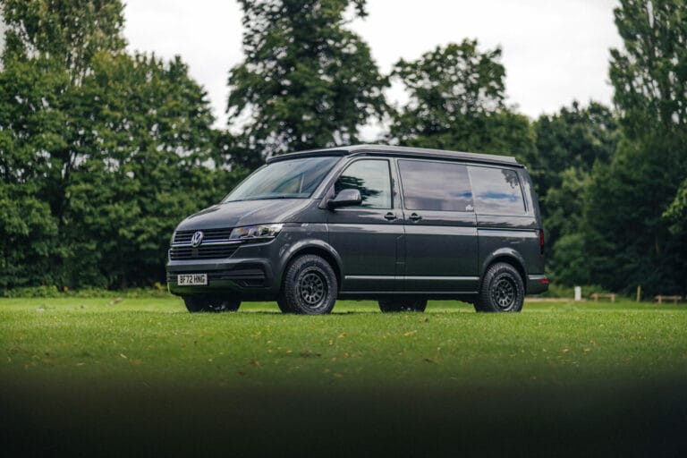 campervan in field